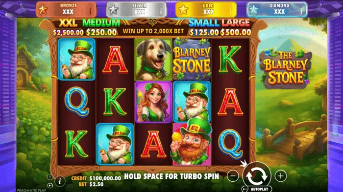 The Blarney Stone - màn hình trò chơi trong phiên hoạt động